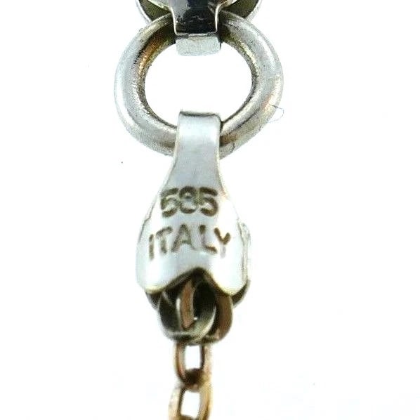 10K Rose Gold Black Diamond Round Shaker Pendant 10K White Gold Clasp - 4