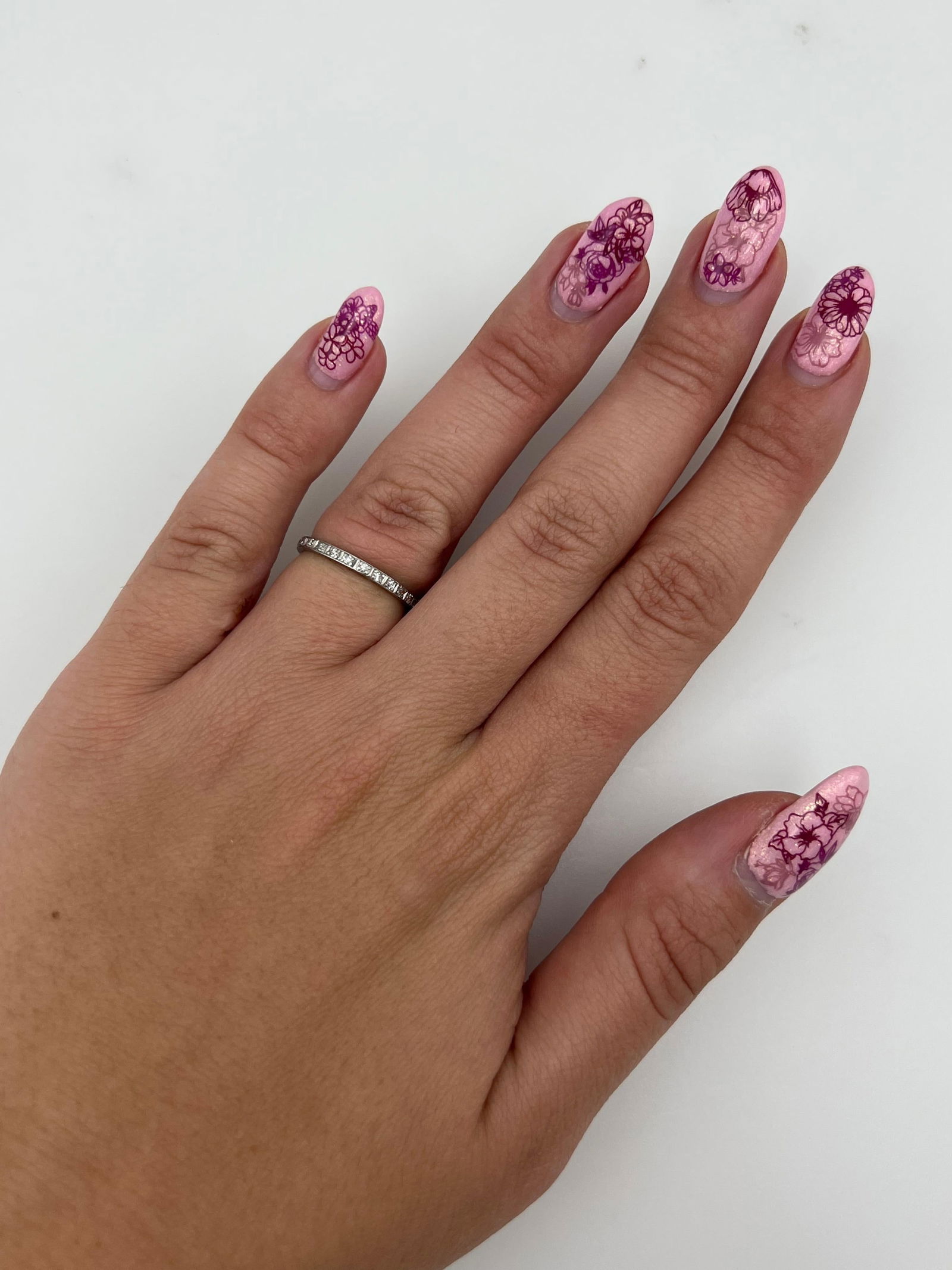 Art Deco 0.26 Carat Diamond Platinum Band Ring - 4