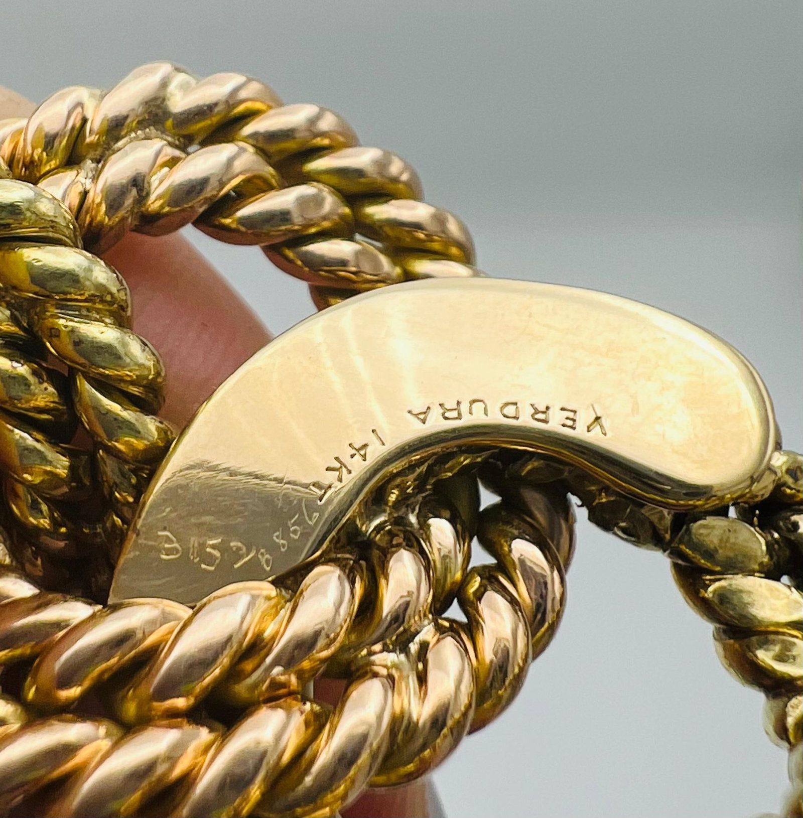 Vintage Verdura Yellow and Rose Gold Chain Choker Necklace and Bracelets - 4