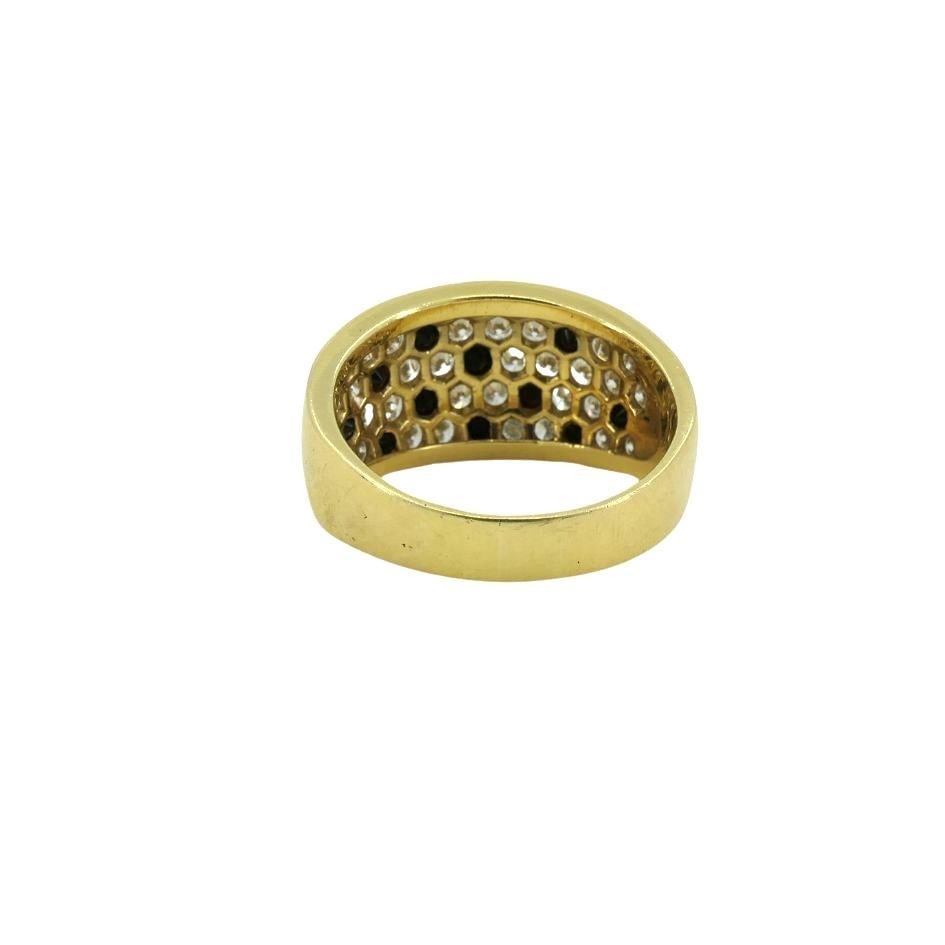 Van Cleef & Arpels 18k Gold Onyx Diamond Ring - 4