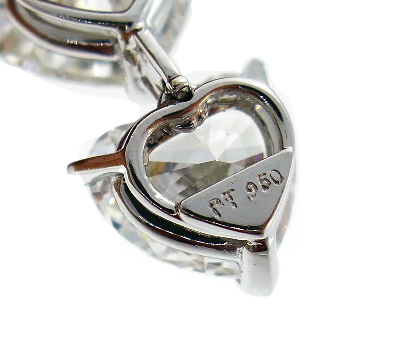 Moussaieff Heart Diamond Platinum Dangle Earrings GIA - 10