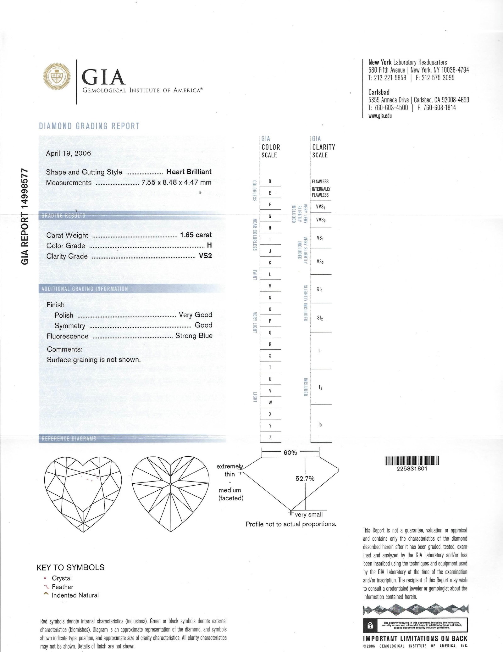 Moussaieff Heart Diamond Platinum Dangle Earrings GIA - 19