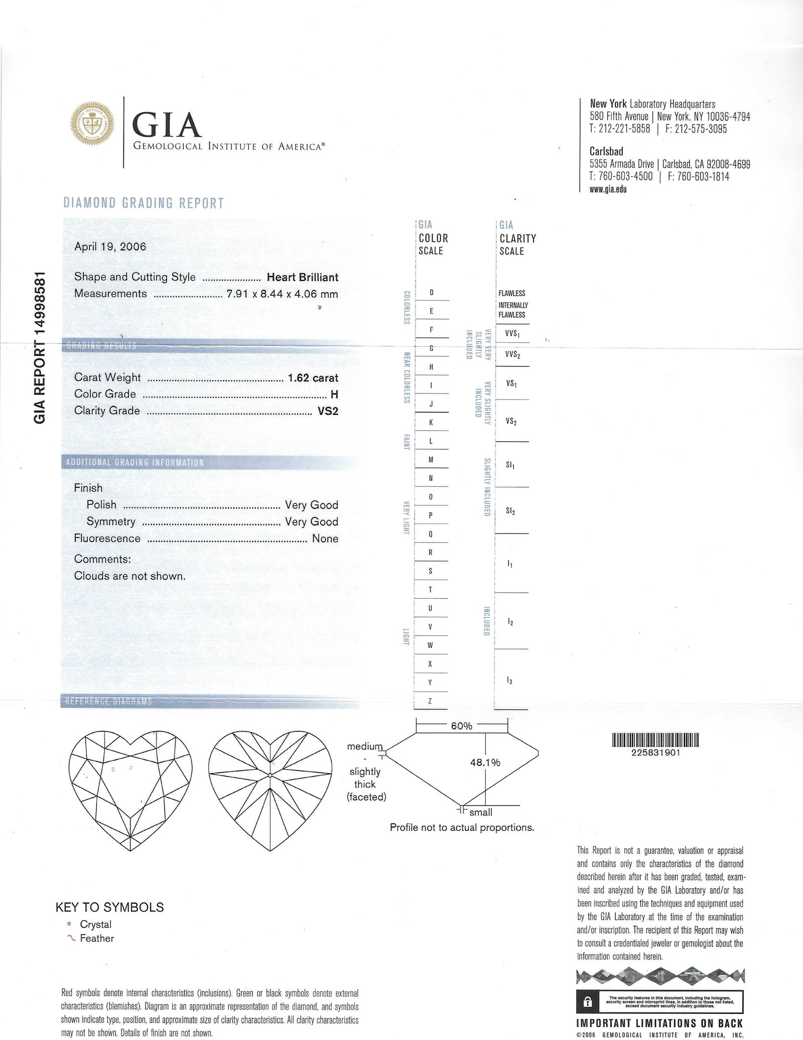Moussaieff Heart Diamond Platinum Dangle Earrings GIA - 3