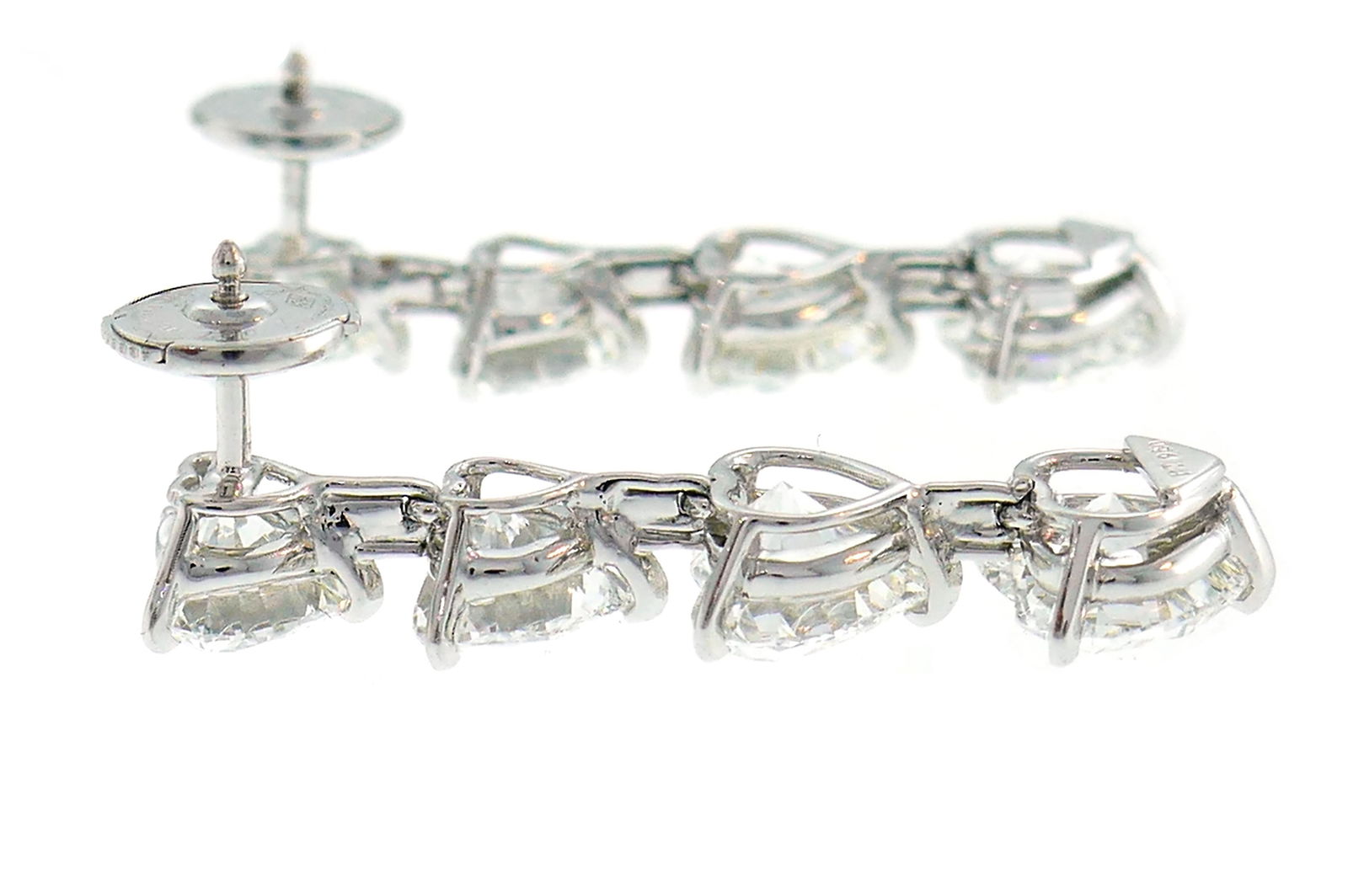 Moussaieff Heart Diamond Platinum Dangle Earrings GIA - 9