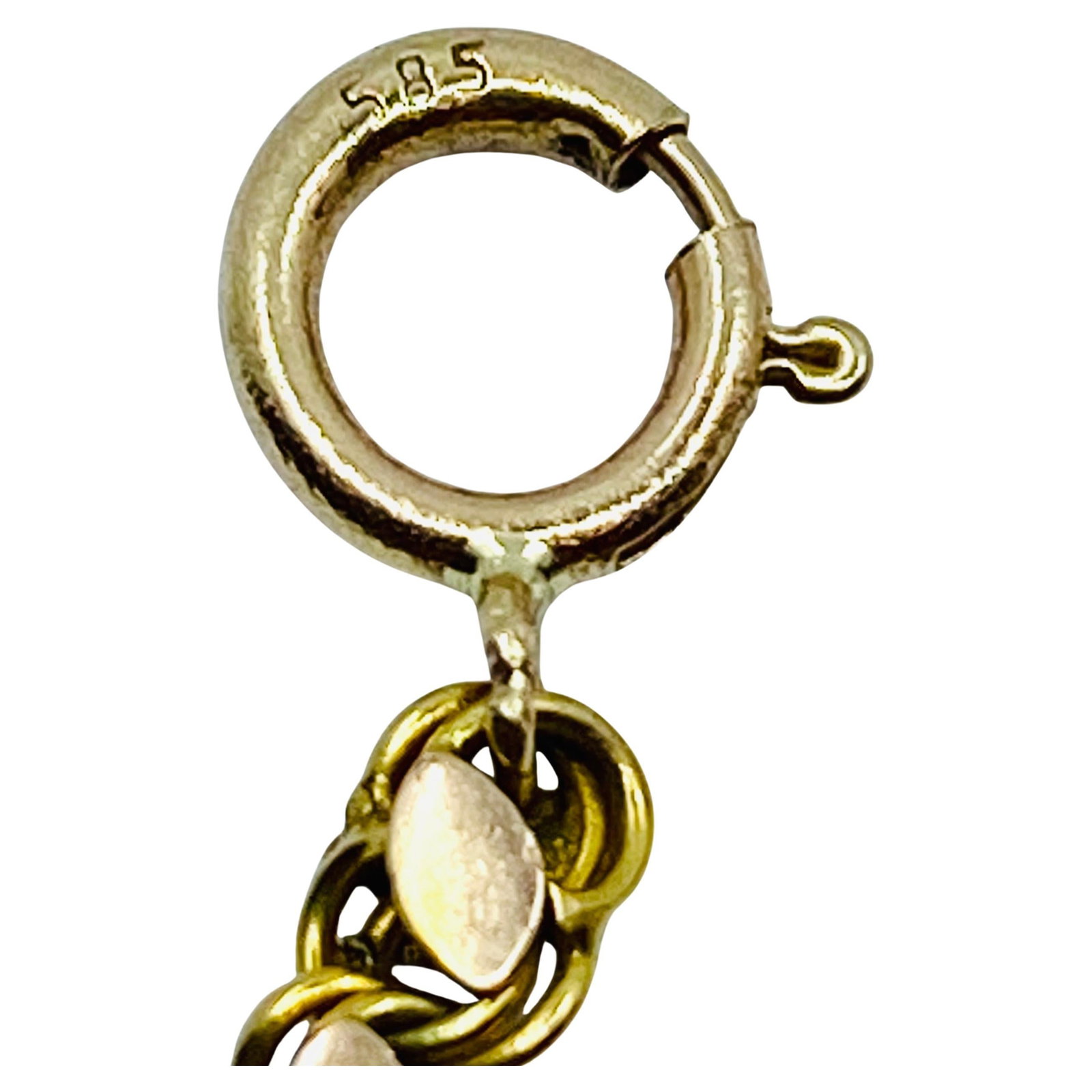 Antique Portrait Miniature Pendant and 14k Gold Chain Necklace - 4