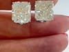 Diamond Stud Earrings 14k White Gold Estate Jewelry - 18