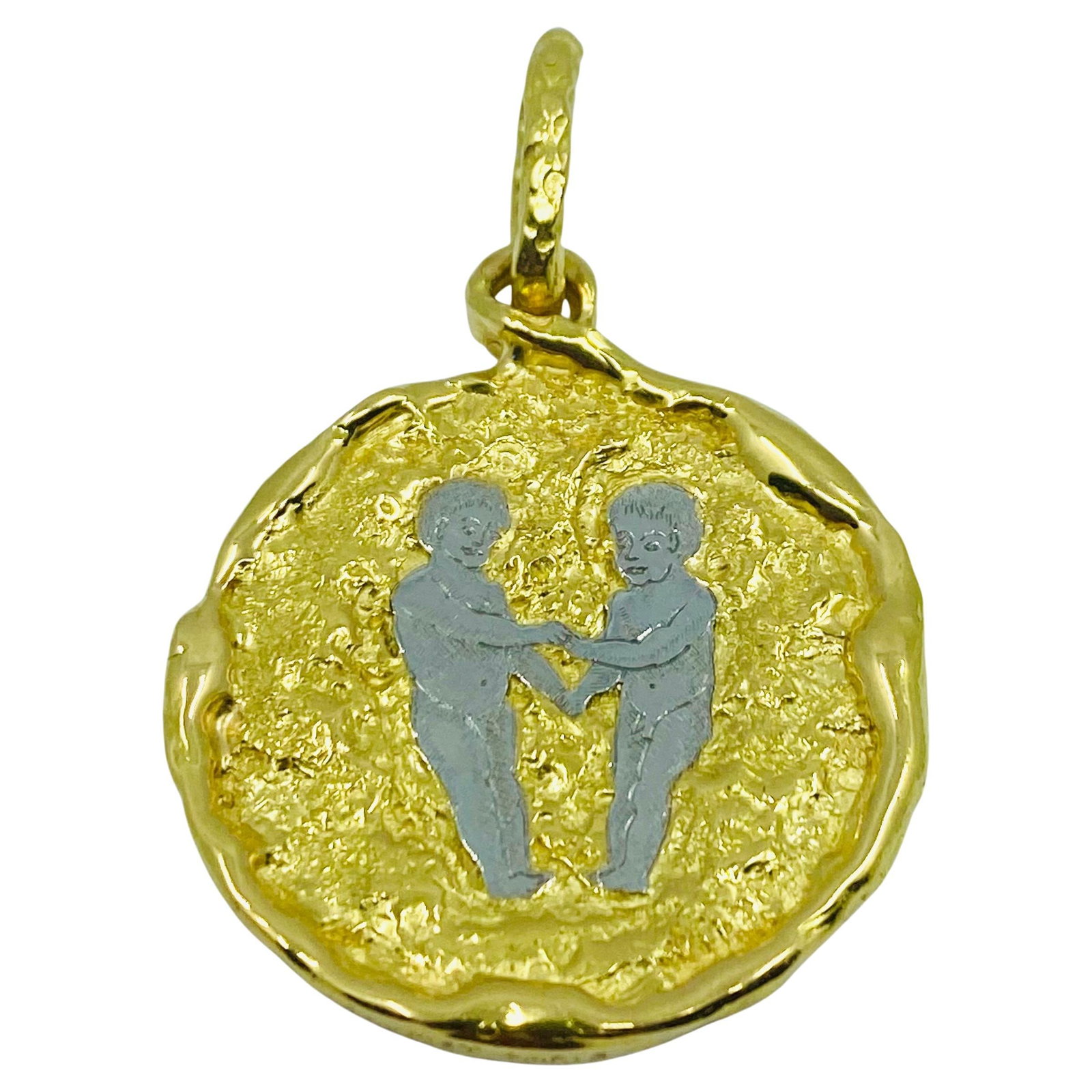 Chaumet Gemini Zodiac Pendant White Yellow Gold Necklace - 12
