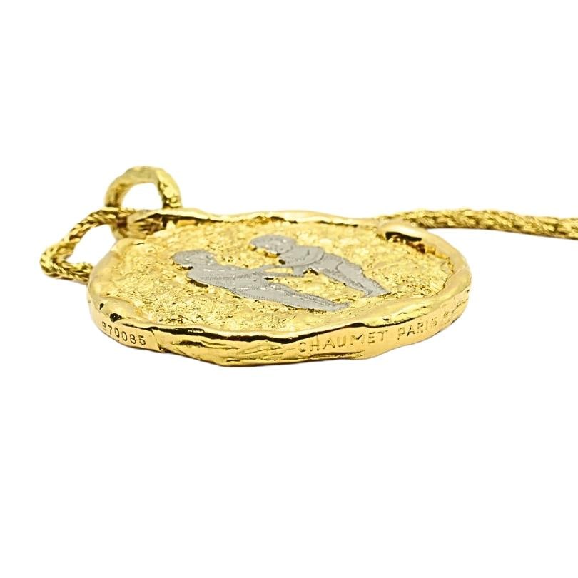 Chaumet Gemini Zodiac Pendant White Yellow Gold Necklace - 5