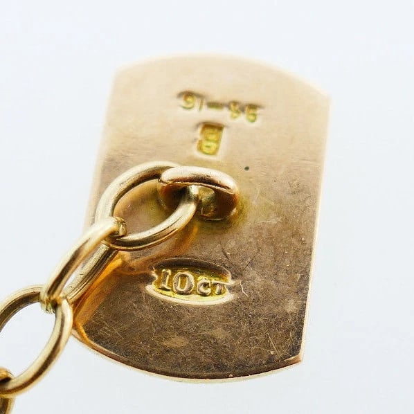 Victorian Antique 10k Rose Gold Oval Rectangular Bullet Cufflinks - 3