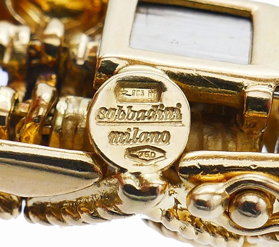 Sabbadini Vintage Bracelet 18k Gold Ruby Jewelry, Italy - 20