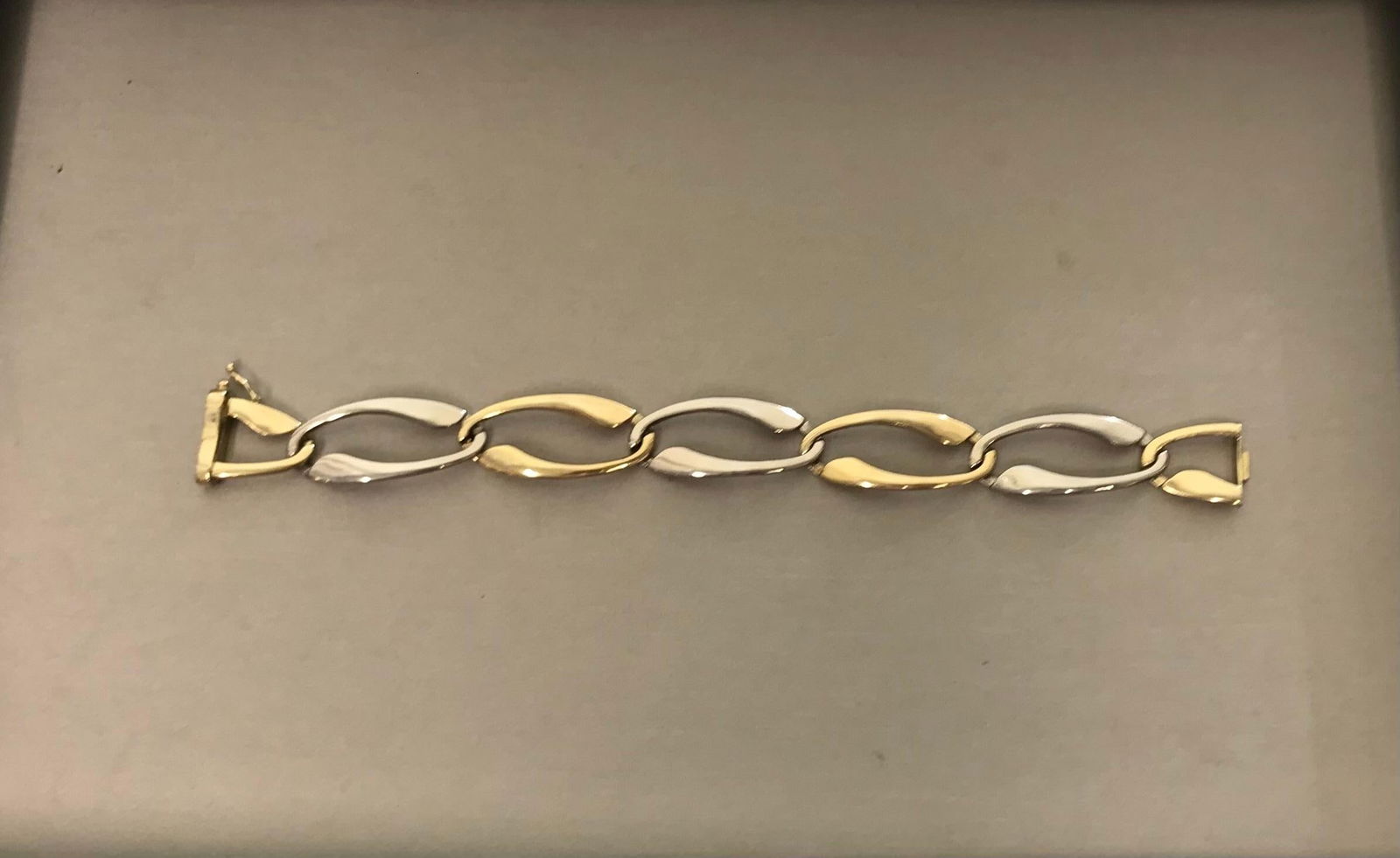 Vintage 18k Two-Tone Gold Link Bracelet - 5