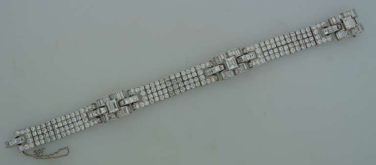 c.1960s OSCAR HEYMAN Diamond Platinum Bracelet - 11