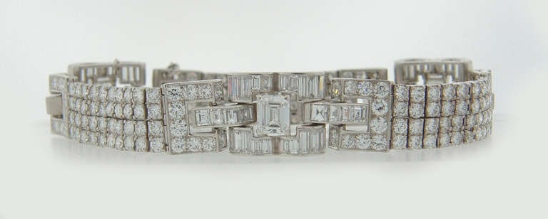 c.1960s OSCAR HEYMAN Diamond Platinum Bracelet - 18