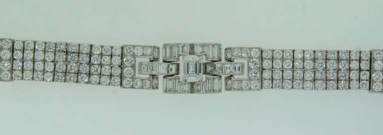 c.1960s OSCAR HEYMAN Diamond Platinum Bracelet - 3