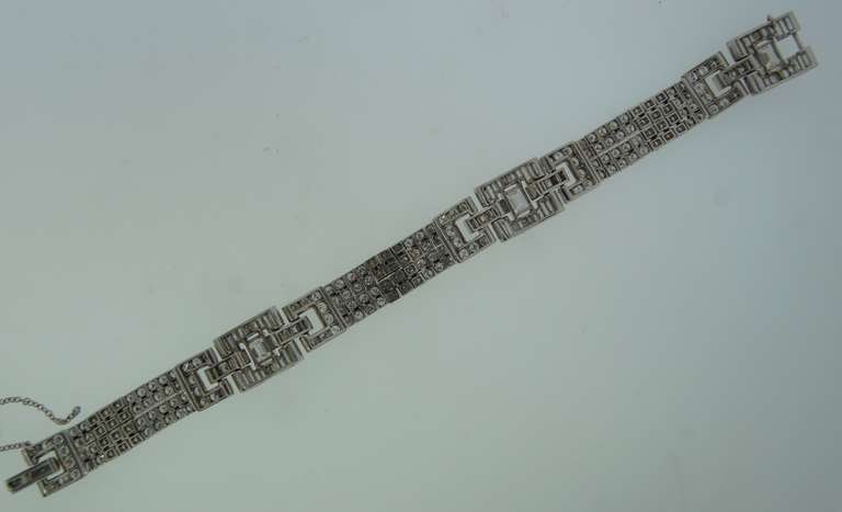 c.1960s OSCAR HEYMAN Diamond Platinum Bracelet - 6