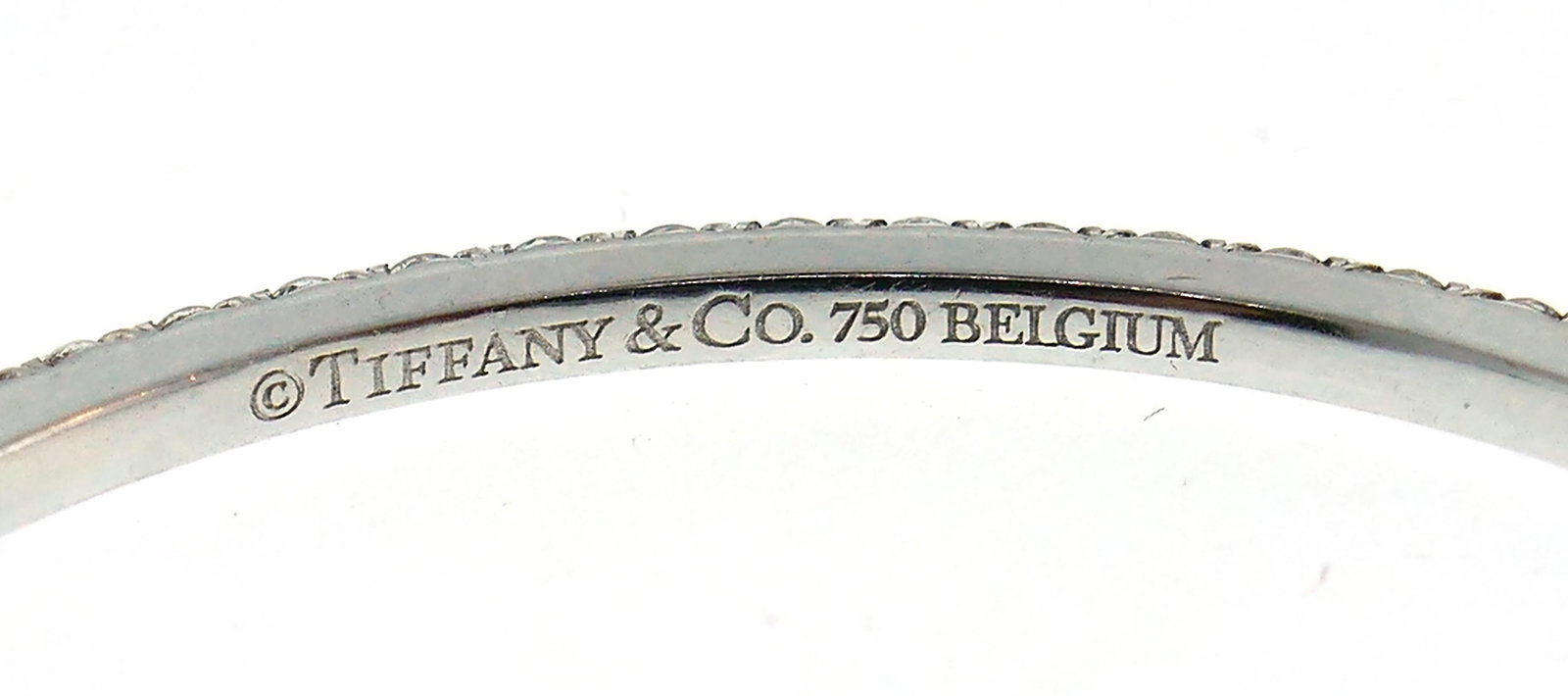 Tiffany & Co. Diamond White Gold Hoop Earrings - 4