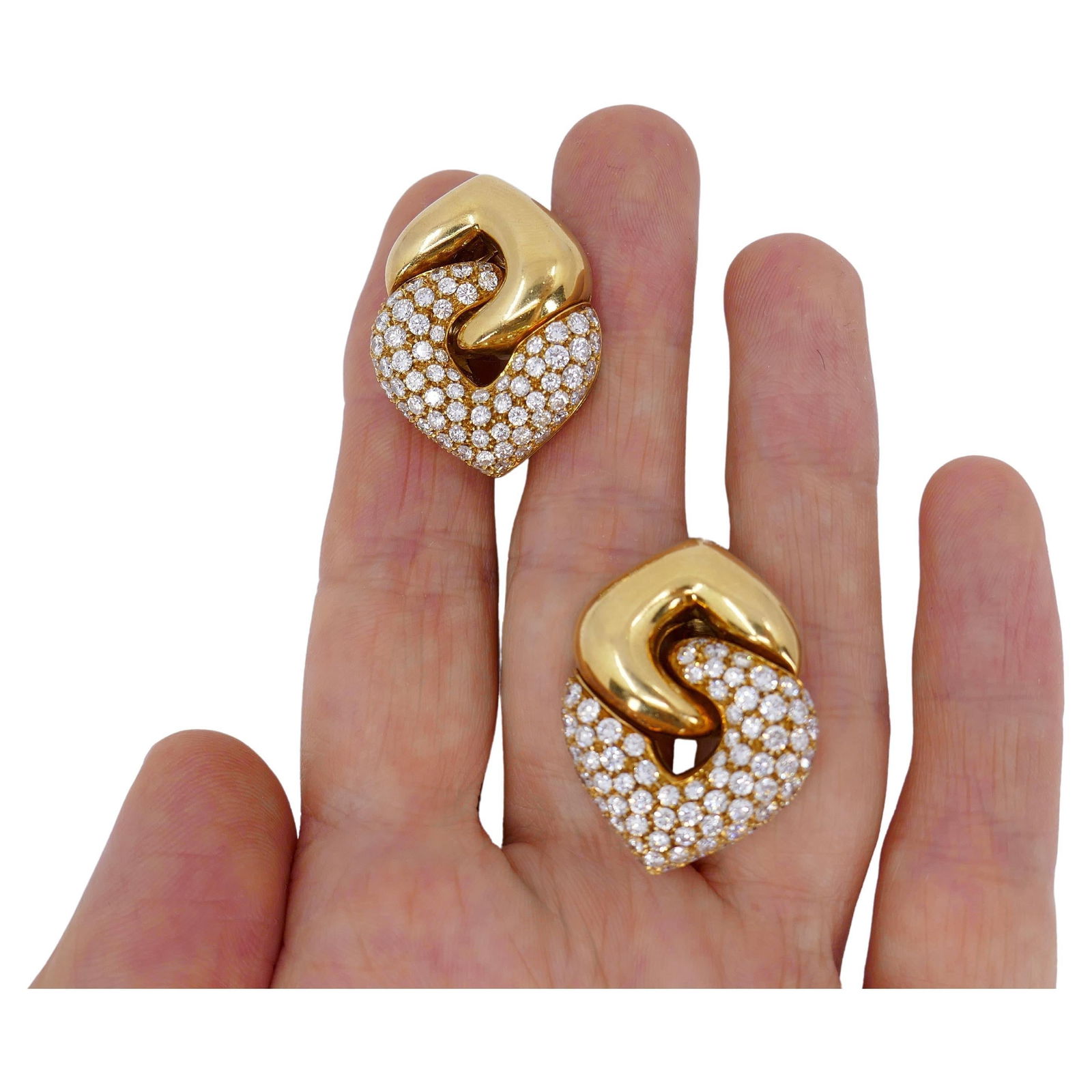Bulgari Doppio Cuore Large Diamond Earrings - 5