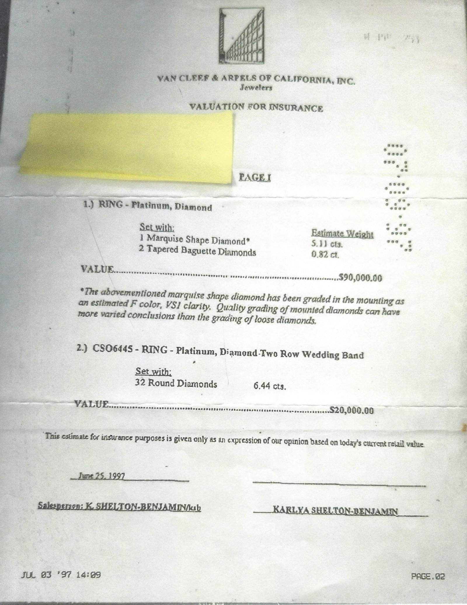 Van Cleef & Arpels Marquise Diamond Platinum Ring GIA 5.11-carat D VVS2 VCA - 10