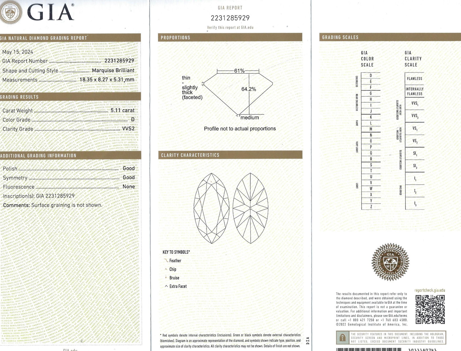 Van Cleef & Arpels Marquise Diamond Platinum Ring GIA 5.11-carat D VVS2 VCA - 11