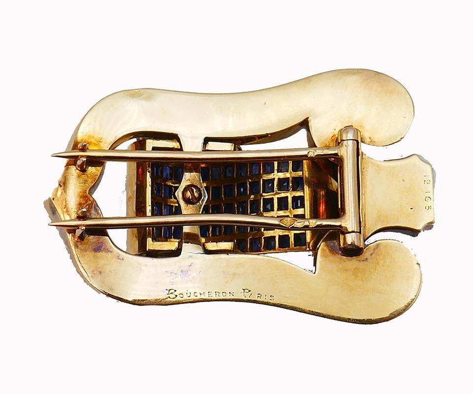 Boucheron 18k Gold Retro Clip Pin Brooch - 3