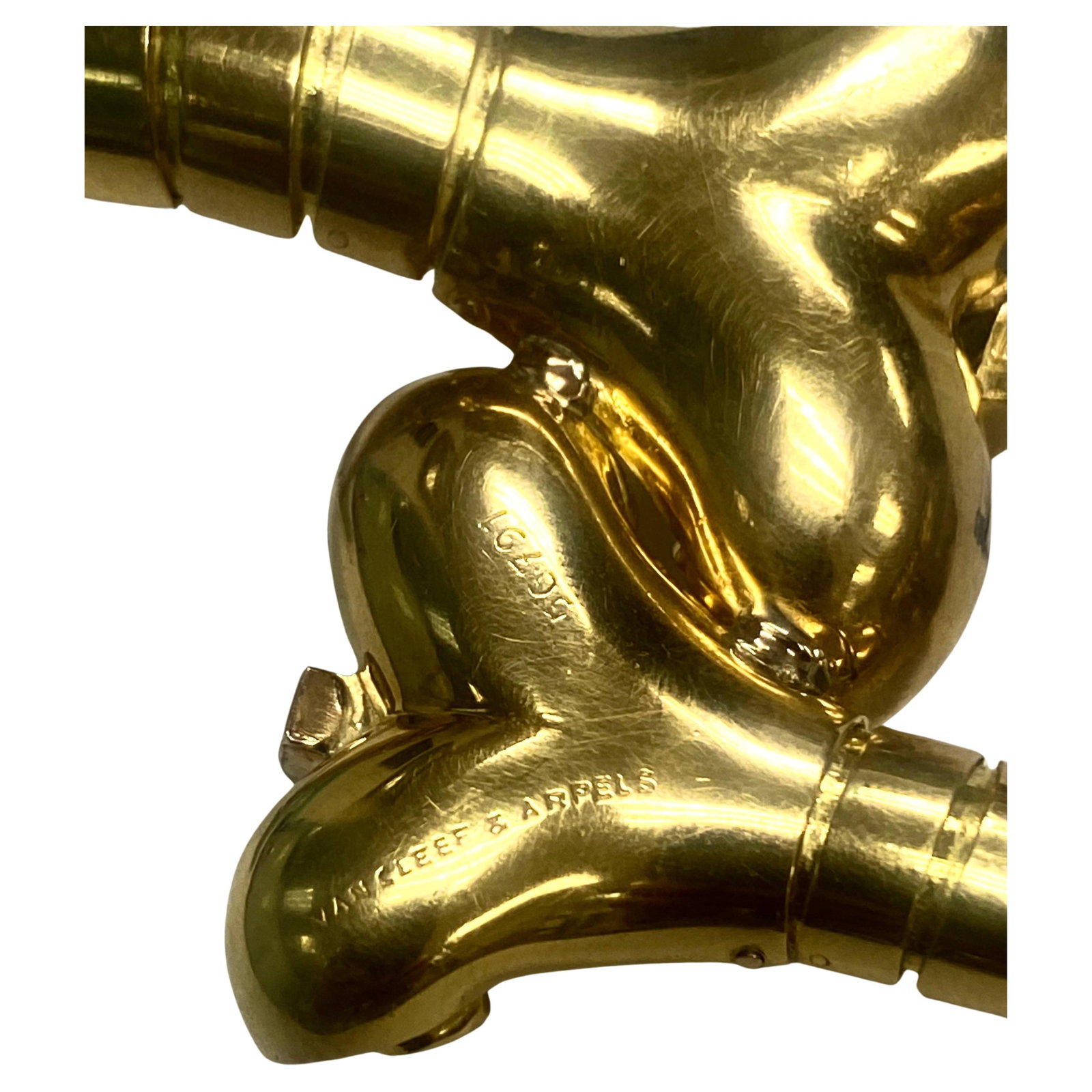 Van Cleef & Arpels Diamond Sapphire Gold Snake Bracelet - 6