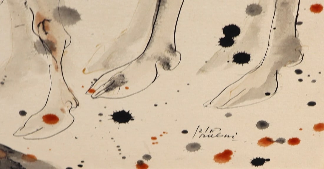 REUVEN RUBIN Original Watercolor & Ink Camel AS IS CONDITION - 7