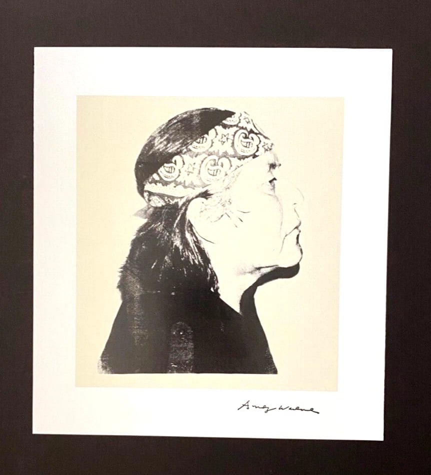 ANDY WARHOL + SIGNED 1980's R.C. GORMAN PRINT MOUNTED & FRAMED - 2