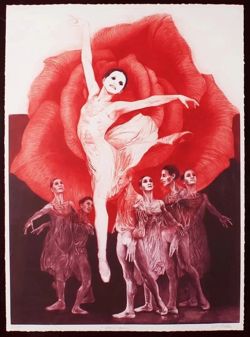 G.H. ROTHE Arise Arose 1977 Signed/titled/Numbered Mezzotint Print 86/150 - 4