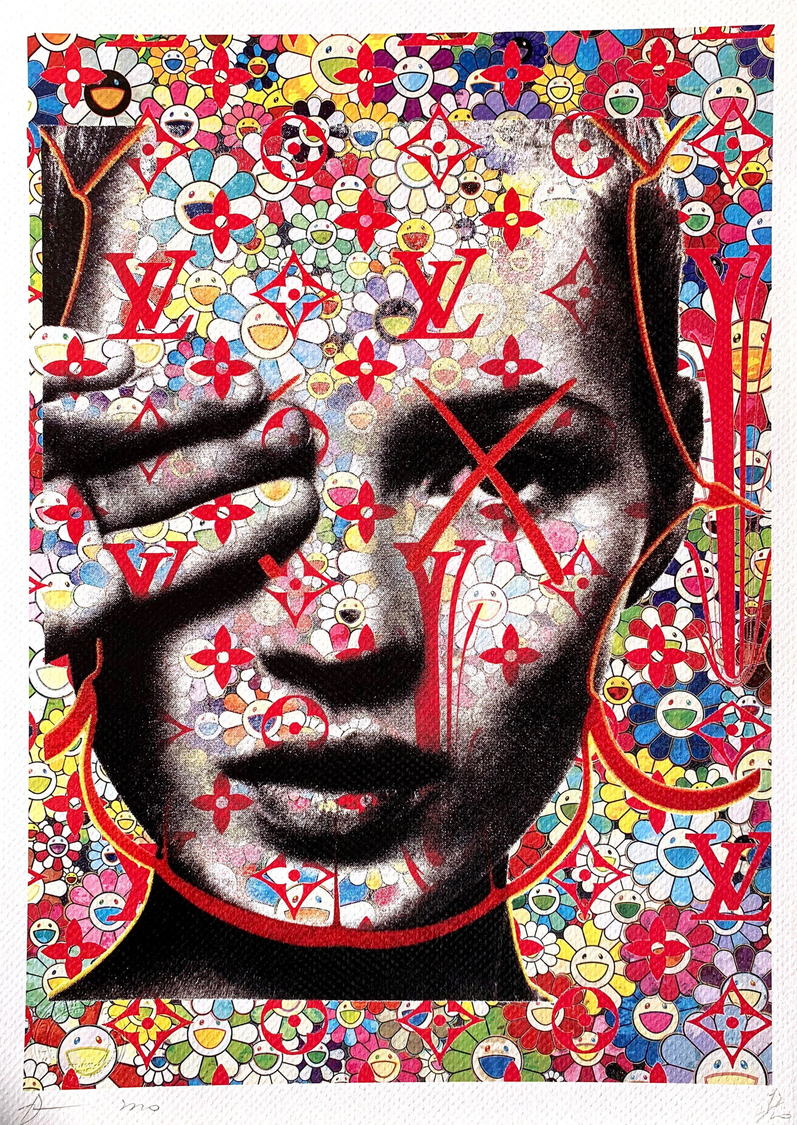DEATH NYC Kate Moss Murakami: Title: DEATH NYC Kate Moss Murakami Date/Period: 21st Century Materials:Giclee on Fine art 300 gsm paper Size:17 3/4 x 12 1/2 inches Description:Artist: Death NYC, limited edition giclee on paper, out