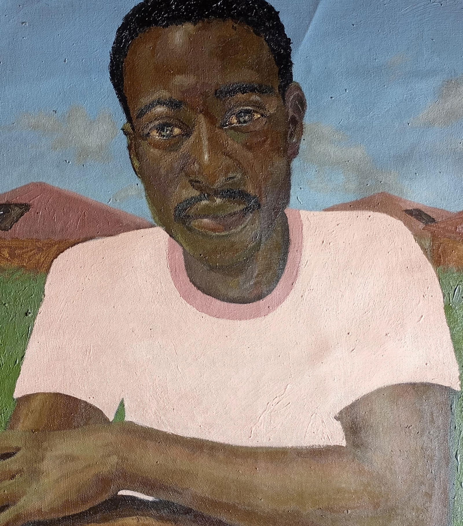 Olamilekan Bello, Ben (Water in the Hole) -21st Century, Contemporary, Figurative, Landscape, Men, - 11