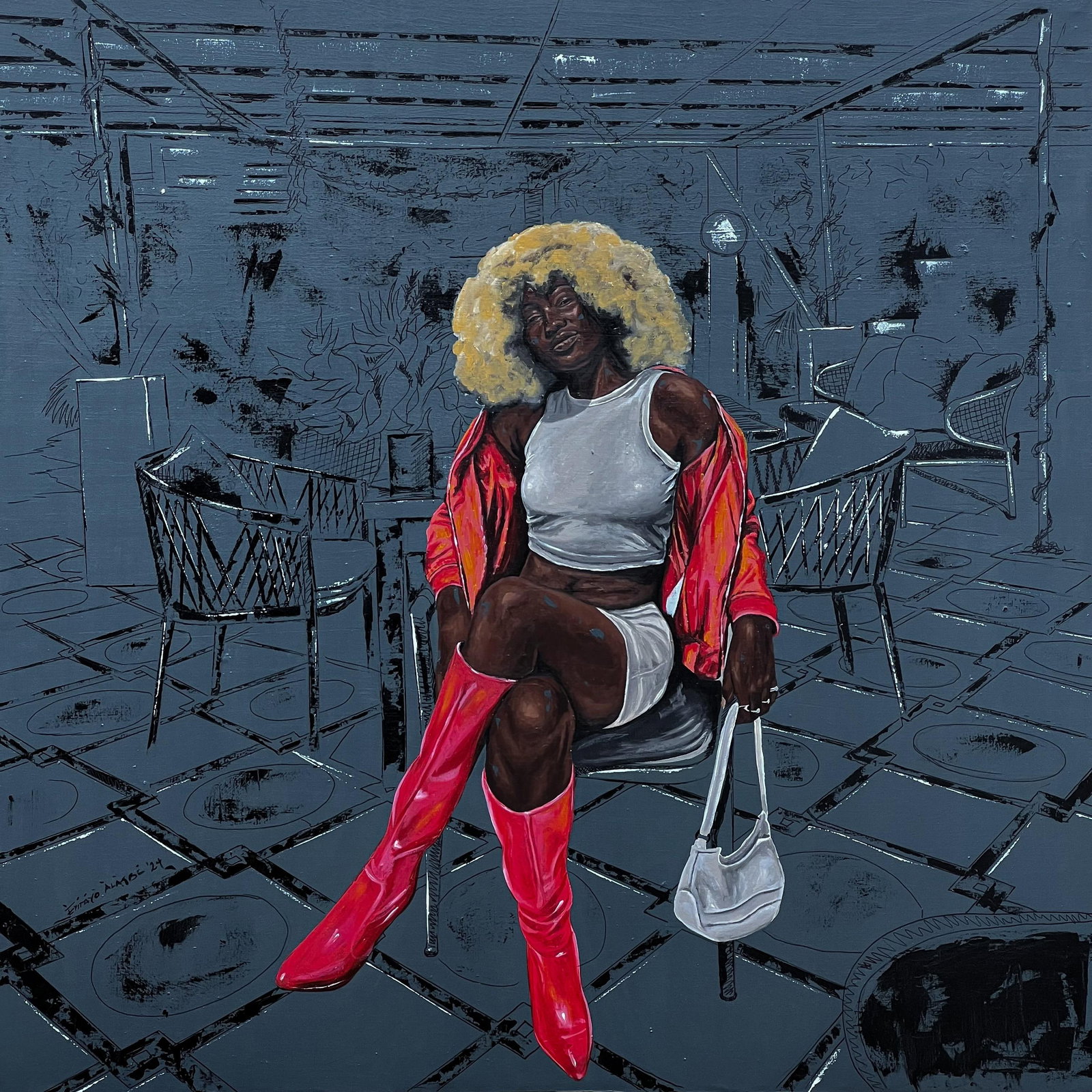 Eyitayo Alagbe , We Outside 2 (Lagos Baddie Girl) - 21st Century, Contemporary, Figurative, Women, - 11