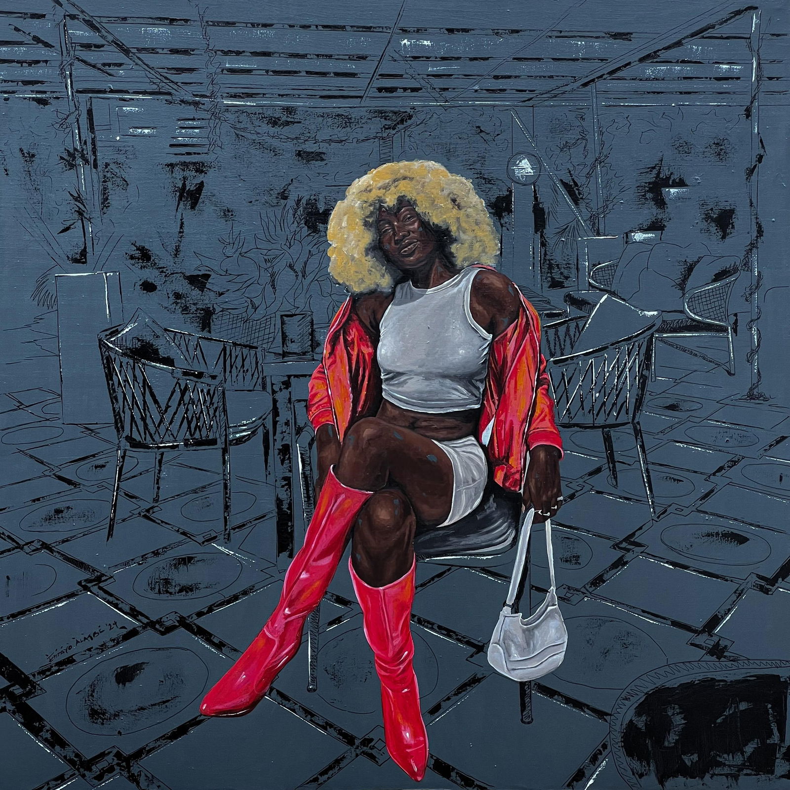 Eyitayo Alagbe , We Outside 2 (Lagos Baddie Girl) - 21st Century, Contemporary, Figurative, Women, - 5