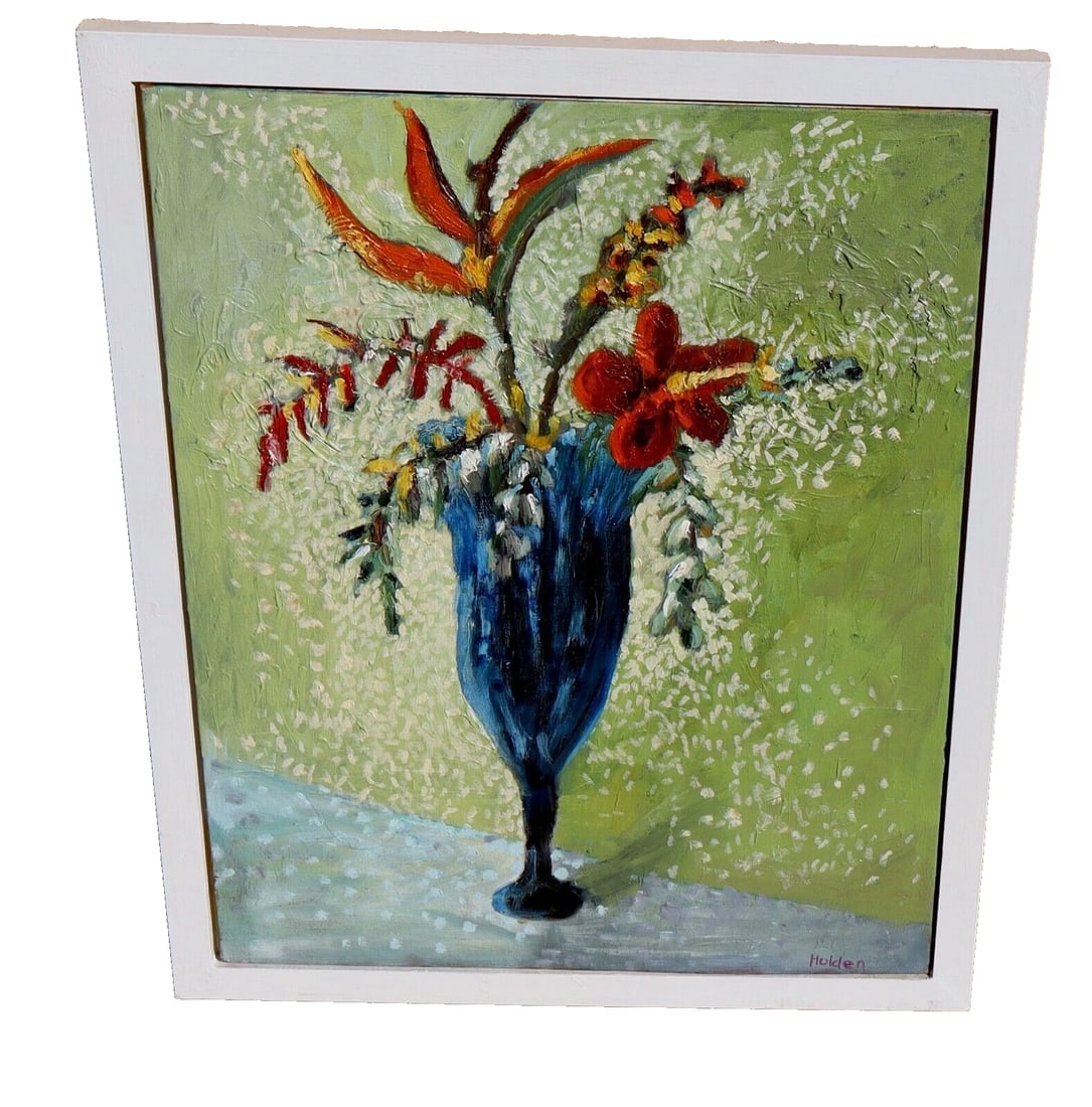 MARTHA HOLDEN California Modernist French Flowers in a Blue Vase was $4890 - 2