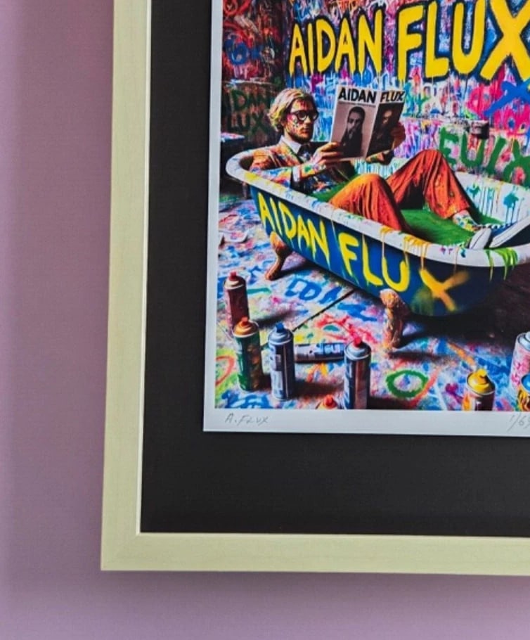 AIDAN FLUX | Hand Signed Original Print Framed | Ltd. Ed. of 69 COA | The Tub 1 - 2