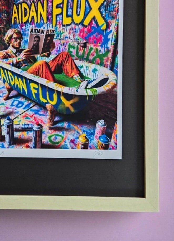 AIDAN FLUX | Hand Signed Original Print Framed | Ltd. Ed. of 69 COA | The Tub 1 - 4