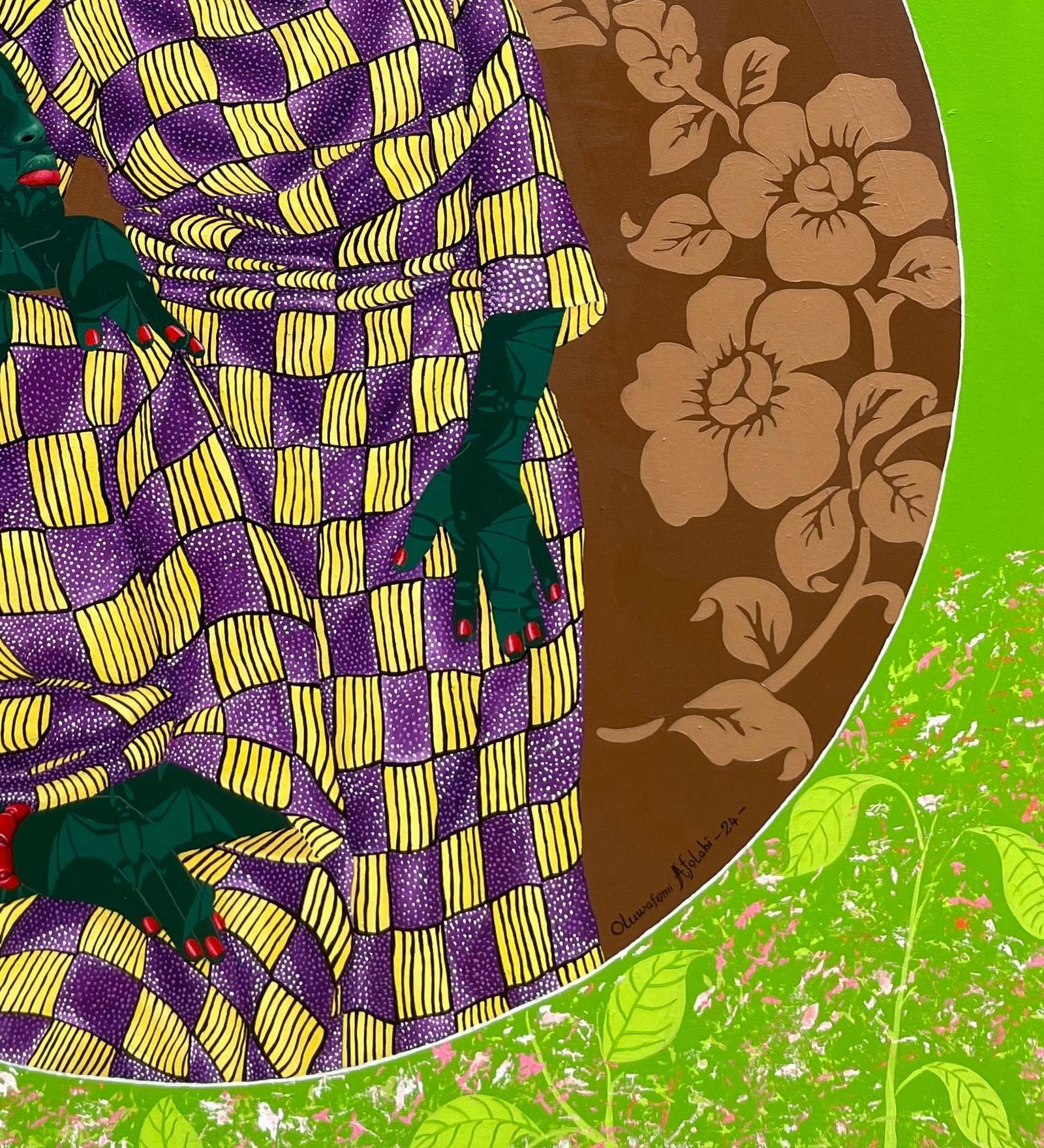 Oluwafemi Afolabi, Sisters in Yellow 4 -21st Century, Contemporary, Figurative, Love African Fabric, - 3