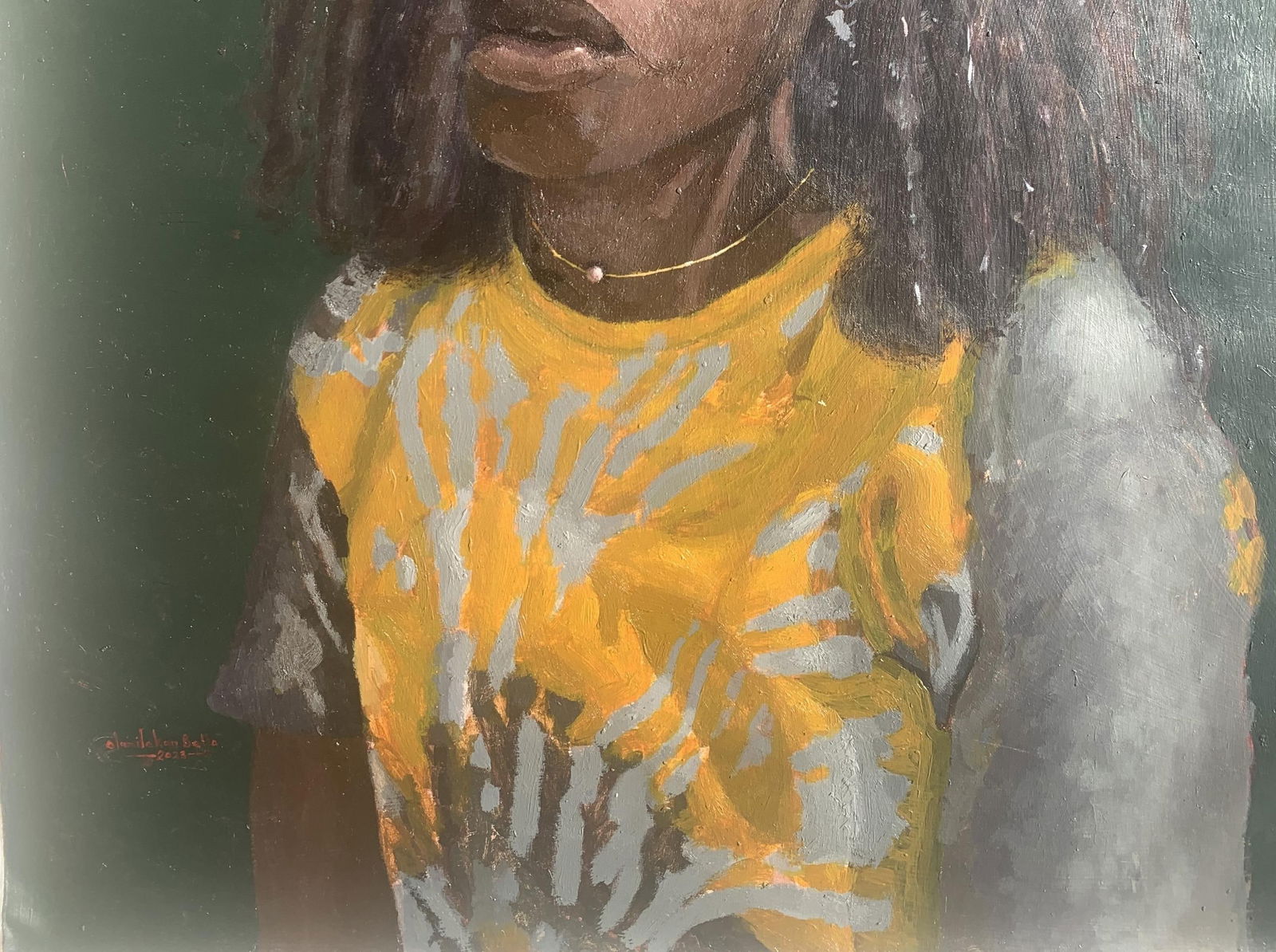 Olamilekan Bello, Lonely With Thoughts 1 - 21st Century, Contemporary, Figurative Portrait, Women, - 2