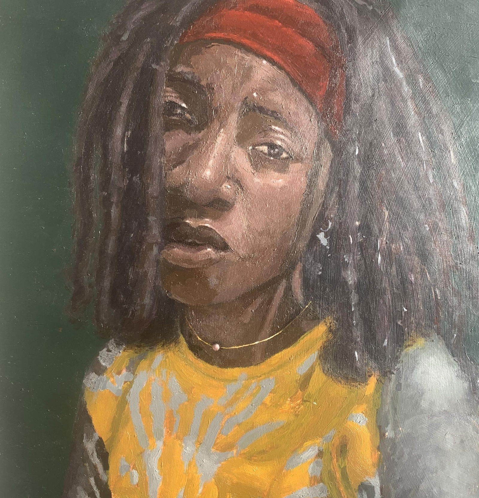 Olamilekan Bello, Lonely With Thoughts 1 - 21st Century, Contemporary, Figurative Portrait, Women, - 3