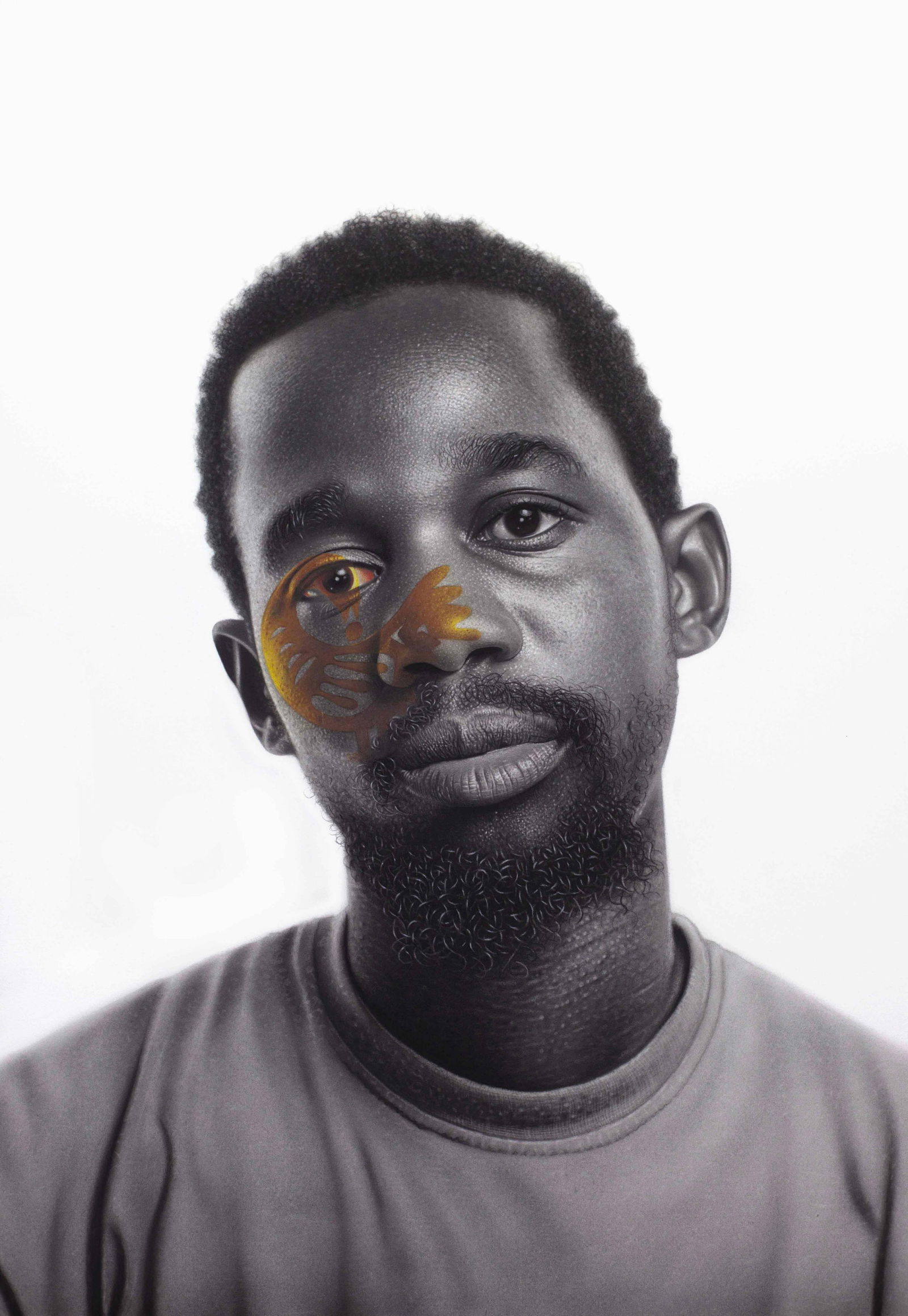 Lawrence Amoo, Sankofa II -21st Century, Contemporary, Figurative Portrait, Men, Mixed Media, 2024 - 2