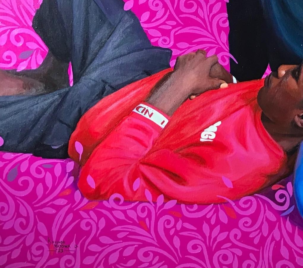 Kehinde Mayowa, My Brother - 21st Century Contemporary, Figurative Portrait, Men, Colour Pattern, - 14