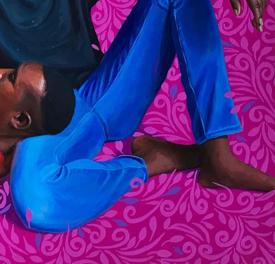 Kehinde Mayowa, My Brother - 21st Century Contemporary, Figurative Portrait, Men, Colour Pattern, - 3
