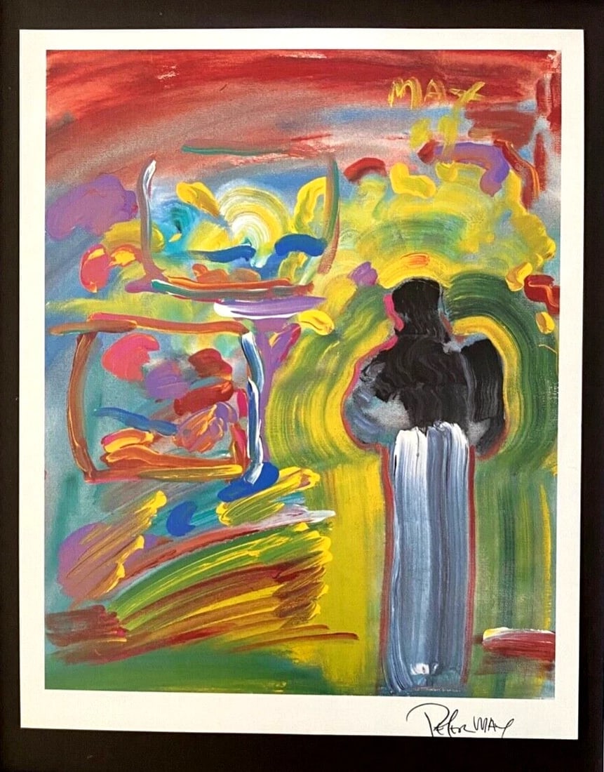 PETER MAX + BEAUTIFUL + SIGNED POP ART PRINT + NEW FRAME - 2