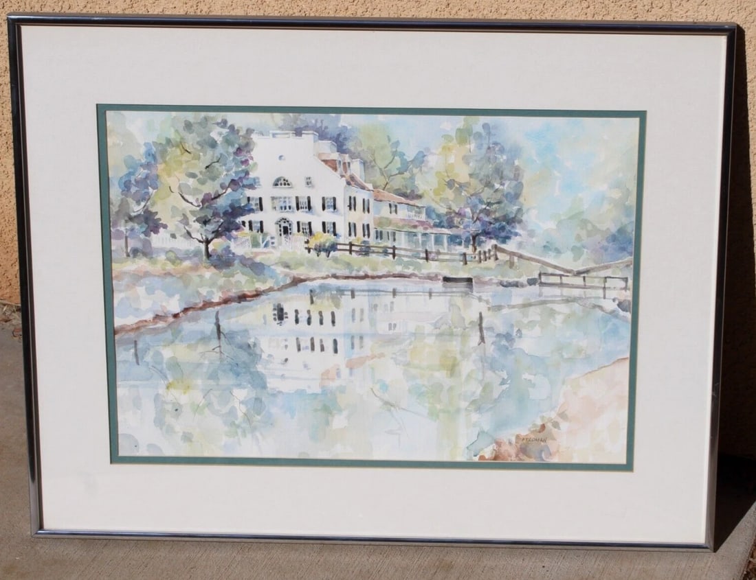 MARILYN FELDMAN Great Falls Tavern Potomac Valley Maryland watercolor - 2