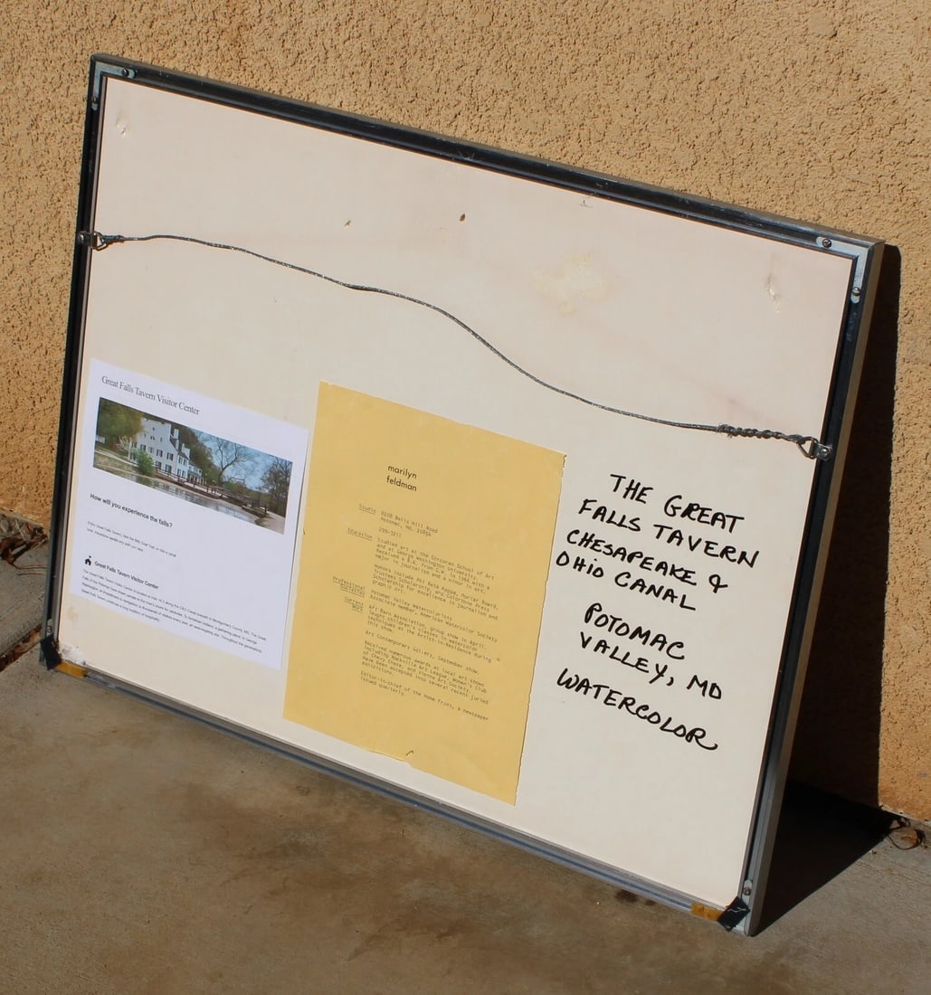 MARILYN FELDMAN Great Falls Tavern Potomac Valley Maryland watercolor - 5