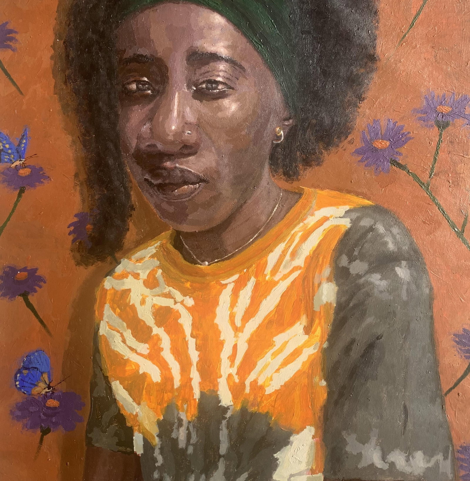 Olamilekan Bello, Lonely With Thoughts 2 - 21st Century, Contemporary, Figurative Portrait, Women, - 7