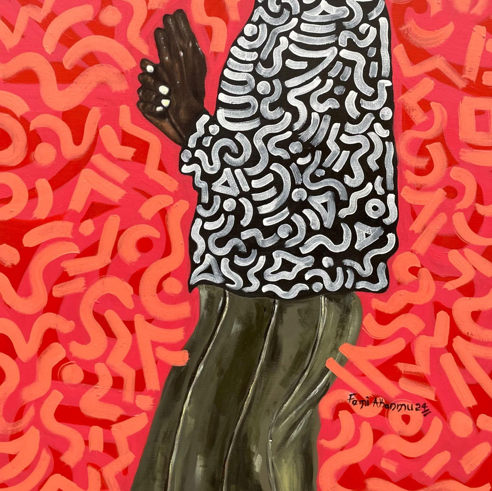 Oluwafemi Akanmu, Self Love 4 - 21st Century, Contemporary, Portrait, Mixed Media, African Woman, - 4