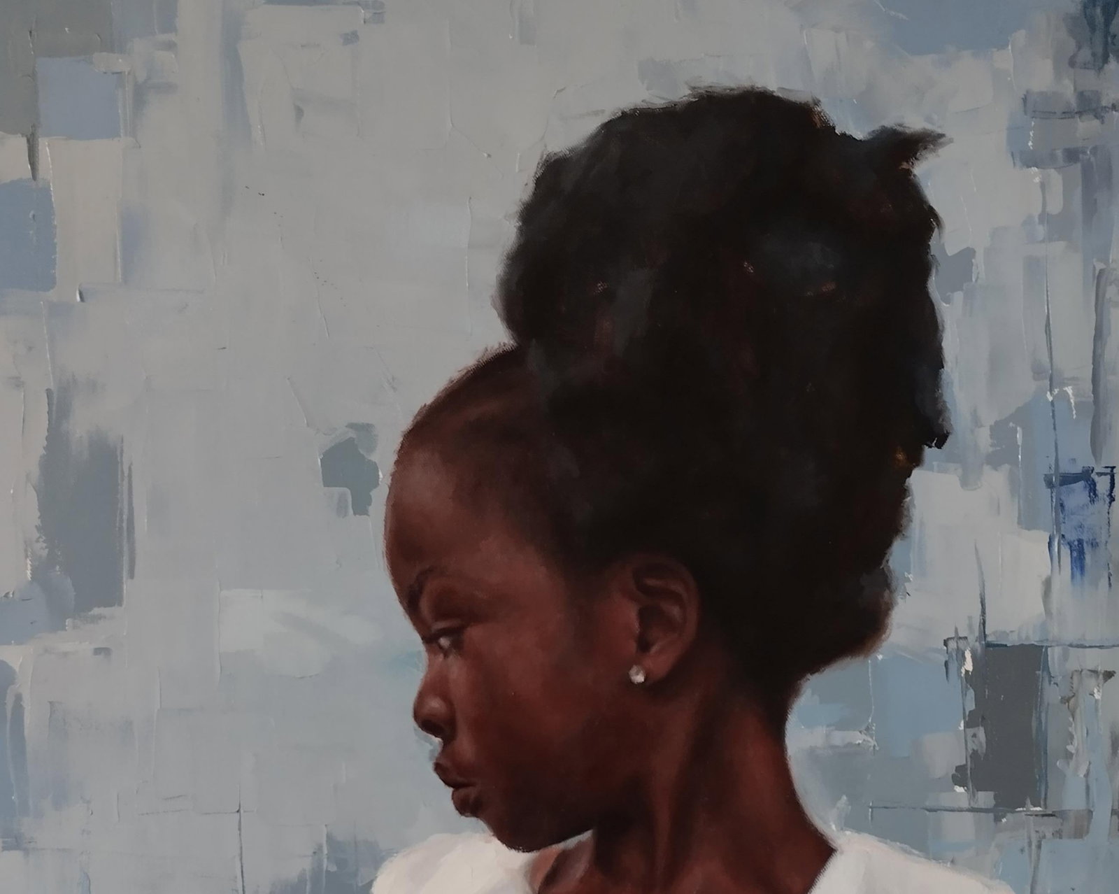 Meshach Charity, Echoes of Grace - 21st Century, Contemporary, Figurative, School Girl Uniform, 2022 - 9