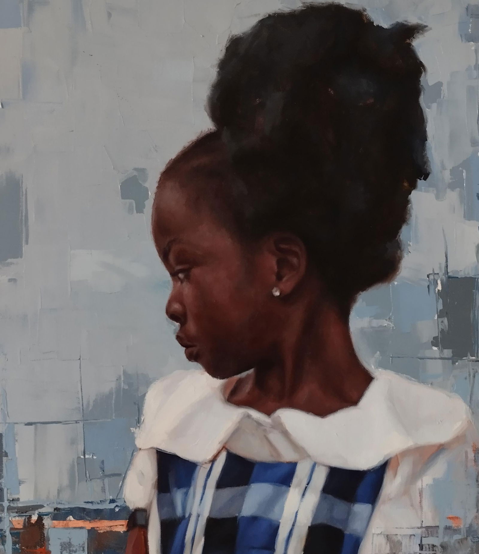 Meshach Charity, Echoes of Grace - 21st Century, Contemporary, Figurative, School Girl Uniform, 2022 - 3