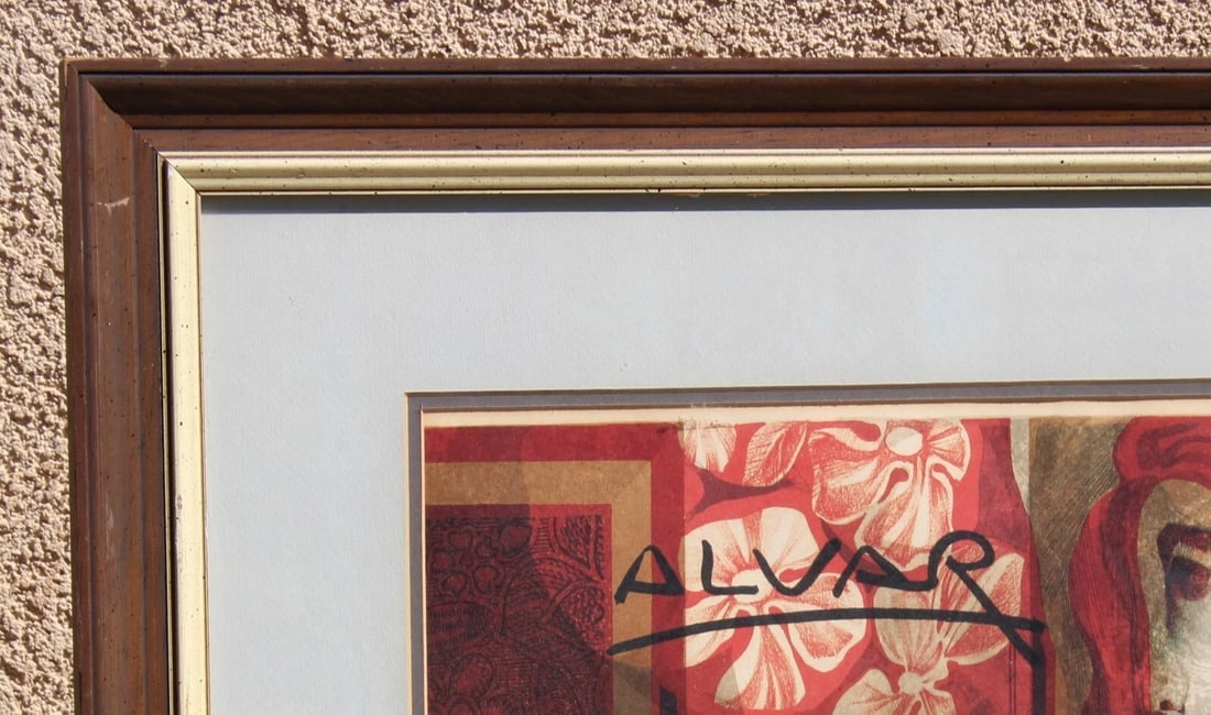 SUNOL ALVAR The Upstairs Gallery Exhibition Poster 1976 Hand Signed - 4