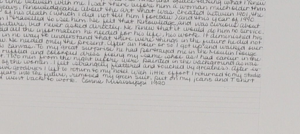 CONNIE MISSISSIPPI Dream Journal Painting Artist & Toulouse Lautrec was $2k 1991 - 6